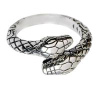 ibasenice Adjustable Vintage Snake Ring for Men and Women Retro Punk Finger Jewelry Open Coiled Serpent Design Statement Accessory for Parties and Daily Wear