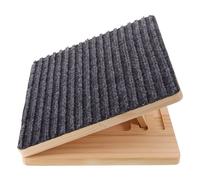 ibasenice Adjustable Wooden Pet Ramp with Anti-slip Felt Surface, Lightweight Furniture Style Dog Steps for Small Dogs and Puppies, for Moving between Rooms Or Outdoor Use