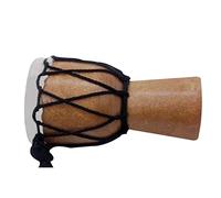 ibasenice African Drum Necklace Wooden Mini Djembe Percussion for Music Fan Desk Home Decor Style