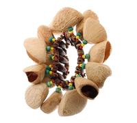 ibasenice African Tribal Style Nut Shell Bracelet Handbell, Handmade Black Nut Shell Percussion Wristband, Musical Instrument for Dance and Yoga Accessories