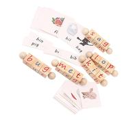 ibasenice Alphabet Blocks for Educational with Picture Cards Montessori Style English Spelling and Word Building Puzzle Learning Aid for Boys