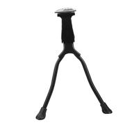 ibasenice Aluminium Alloy Double Leg Bike Kickstand Parking Rack for Mountain Bikes Stable Side Support Foot Brace Black