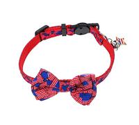 ibasenice American Flag Pet Bow Tie Collar for Cats Dogs Comfort Design Skin-friendly Material for Photo Shoots Daily Wear