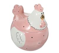 ibasenice American Style Ceramic Candy Jar with Lid Hen-shaped Jewelry Organizer and Desktop Storage Container for Small Items Trinket Box for Birthday Wedding and Family Gatherings