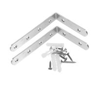 ibasenice Angle Brackets Silver for Baby Proofing 2pcs Stainless Steel Furniture Wall Anchors Dresser Anchor with Quick Installation and Safe Long-Term Use for Securing Cabinets