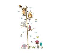 ibasenice Animal Height Measurement Wall Stickers Cute Elephant and Lion Zoo Growth Chart Decals for Boys and Girls Rooms Removable Wall Decor