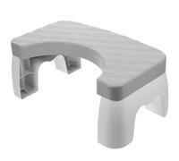 ibasenice Anti-Slip Plastic Toilet Step Stool for Home Bathroom, Light Grey Squatting Footstool for and Pregnant Women, Supportive Potty Stool for Improved Squat Posture