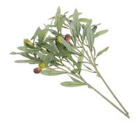 ibasenice Artificial Olive Branches Never Wither Green Leaves 2pcs Material, No Need for Pruning Or Watering Simulated Fake Plant Decoration for Indoor Home and Family Decoration