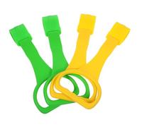 ibasenice Baby Crib Pull Rings and Stand up Assist Rings for Infants 4pcs Set for Baby Learning to Walk and Bed Safety in Yellow and Green Colors Random Style