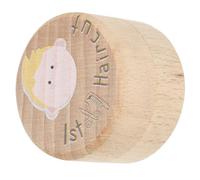ibasenice Baby First Hair Keepsake Box Wooden Memory Container Cute Shape Design Gift for Baby Boys and Girls Nursery Home Decor
