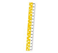 ibasenice Baby Growth Chart Wall Ruler for Boys with Cartoon Patterns on Yellow Canvas and Wood, Ready-to-Hang Wall Decor for Bedrooms, Track Height Growth with Fun Design