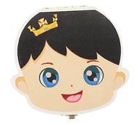 ibasenice Baby Keepsake Tooth Box Wooden First Tooth Holder Small Trinket Box with Alloy Detail Has Its Own Room Smooth Surface Simple and Generous Look Suitable for Newborns and Adults