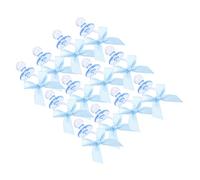 ibasenice Baby Shower Games Favors 20 Pack Small Pacifier Charms with Ribbon Bow Return Gender Reveal Supplies