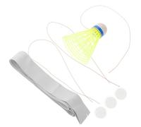 ibasenice Badminton Rebound Trainer Kit Self Training Equipment for Beginners Use Compact Convenient Design Includes Glowing Shuttlecock and Elastic Strings