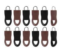 ibasenice Bag Zipper Pull Tabs Sturdy and Alloy Material 12pcs All-Purpose Convenient and Not Easy to Damage for Garments and Zipper Pockets Suitable for Coats and Luggage
