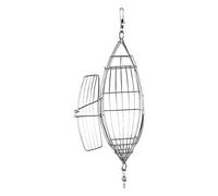 ibasenice Bait Cage Baits Fishing Bait Carp Bait Fish Bait Bait Traps Fishing Feeder Carp Method Feeder Fishing Basket Fish Fishing Lure Fishing Cage Stainless Steel Silver