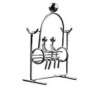 ibasenice Balance Ball Iron Swing Figurine Desktop Decoration Creative Couple Design Pendulum Motion for Home Office Science and Energy Conservation Display