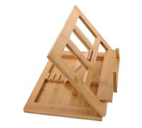 ibasenice Bamboo Book Stand Tabletop Musical Stand for Home Use Design for Easy Storage for Sheet Music and Cook Books