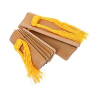 ibasenice Bamboo Chinese Rope Clappers Kuaiban, 2pcs with Cotton Lightweight, Portable Folk Music Prop and Speech Contests and Stage Performances