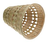 ibasenice Bamboo Woven Trash Can Home Rubbish Can Hand-woven Rubbish Basket Retro Delicate Practical Decorative Storage Basket for Storage