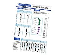 ibasenice Bass Recorder 8-hole Fingering and Chord Chart for Students, Flute Practice Guide Poster, Woodwind Instrument Learning Supplies for Music Training