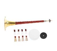 ibasenice Beginner Chinese Suona Instrument c Key Red Rosewood Traditional Wind Instrument Ethnic Folk Music Performance with Random Colored Plastic Reed Suitable for Beginners