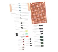 ibasenice Beginner Electronics Maker Kit with Soldering Components and Practical Training Breadboard for Electronic Skill Learning and DIY Circuit Projects