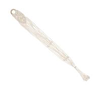 ibasenice Beige Cotton Linen Ukulele Wall Hanger with Macrame Design for Ukulele Storage and Wall Decoration, Simple and Elegant Music Instrument Holder Suitable for Home and Garden