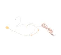 ibasenice Beige Headset Microphone Mic Voice Amplifier and Vocal Condenser Mic, Comfortable Plastic Head-mounted Design for Performing Arts and Lectures, for Graduation Period and School