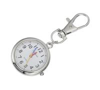 ibasenice Big Numbers Digital Pocket Watch for Boys and Girls and Students, Silver Portable Keychain Watch with Large Display, Suitable for Exams and Outdoor Use