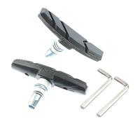 ibasenice Bike Brake Pads Shaped Pads for Road Mountain Bikes No Noise Durable Includes Wrenches High Performance Heat Resistant Low Wear for All Weather Conditions