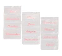 ibasenice Binder Pouches Reusable Cash Envelopes Pink 12pcs PVC with 6-Hole Design Large Storage Capacity, Surface for Budget Binder Suitable for Office and School Organising