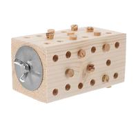 ibasenice Bird Bite Parrot Chewing Wooden Block for Foraging Training and Shredding Wear Resistant Bird to Prevent Cage Biting Interactive Parakeet and Play Chew Aid