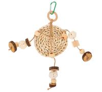 ibasenice Bird Chewing for Parrots Natural Cornhusk Hanging Swing for Birds Soft Texture Chew for Cockatiels Budgies and Birds Safe and Entertaining Cage Accessory