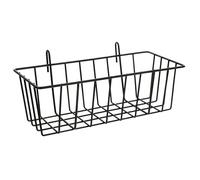 ibasenice Black Iron Wire Hanging Storage Basket for Bathroom and Kitchen, Space-saving Wall Mounted Bin with Large Capacity, Small Hanging Basket Suitable for Home Decorating