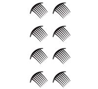 ibasenice Black Plastic Hair Side Combs Comfortable to Use with Bend Shape 8pcs Does Not Pull or Snag Hair for Women and Girls for Parties and Daily Wear