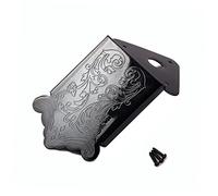ibasenice Black Triangle 8-String Mandolin Tailpiece with Chrome Finish Removable Decorative Flower Cover Includes Screws Fits Loop-End Strings