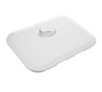 ibasenice Boat Hatch Deck Access Cover, White ABS Rubber Replacement | 10-5/8 X 14-3/4 Inch Size, Low-profile Reinforced Design, for Kayak Storage and Life Jacket Access