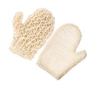 ibasenice Body Exfoliator Gloves and Shower Mitts 2pcs, Natural Sisal Bath Mittens for Deep Cleansing, Exfoliating Scrubbing Gloves for Shower and Bath, Sturdy Body Scrubber Accessories