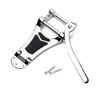 ibasenice Body Vibrato Tailpiece Tremolo Bridge Arm for Jazz Guitar x x Cm Genuine Chrome Manual True Vibrato Effect