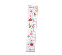 ibasenice Boy Girl's Growth Chart Wall Hanging Ruler Height Chart for Boys Decorative Wall Art Flower Pattern