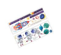 ibasenice Boys and Girls Height Chart Astronaut Wall Sticker Removable Growth Measure Sticker for Bedroom Living Decor Space Theme