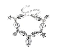 ibasenice Bracelet Touch Women, with Sea Anklet Shell Star Elegant Design Comfortable Lightweight Alloy Foot Chain for Ladies and Girls to Match with Clothes Pants