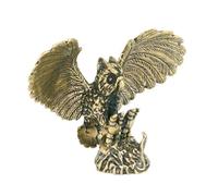 ibasenice Brass Owl Statue Decorative Owl Figurine Decor Antique Artistic Desktop Ornament Stable Placement for Teahouse and Home