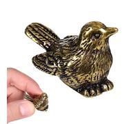 ibasenice Brass Sparrow Figurine Creative Bird Statue Brass Animal Decor for Car Office Decoration 0.86 X 0.63 X 0.55 in