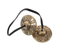 ibasenice Brass Tingsha Cymbals Tibetan Bell Cymbals with Intricate Designs and Fine Craftsmanship, Excellent Sound Quality and Durability for Vajrayana Rituals and Musical Random Style