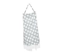 ibasenice Breastfeeding Cover for Nursing Mothers Adjustable Cotton Privacy Nursing Shawl Lightweight Feeding Cover for On-The-go Use Grey Mesh Design