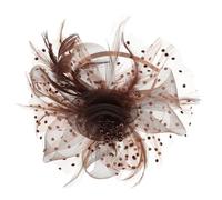 ibasenice Bridal Hair Accessory Retro Style Headband Vintage Chic Plume Flower Headdress Net Yarn Material Creates Instant New Hairstyle Decorates The Head Elegant Design for Women Party