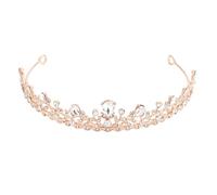 ibasenice Bridal Rhinestone Tiara Wedding Crown Rhinestone Bride Tiara Headband Delicate Design Appearance Elegant Beautiful Detail Decor for Bride Haircut Decoration