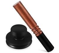 ibasenice Buddha Sound Bowl Suction Tool Rubber Sucker Leather Wrapped Stick 8.4cm Diameter Singing Bowl Lift Handle for Meditation and Relaxation